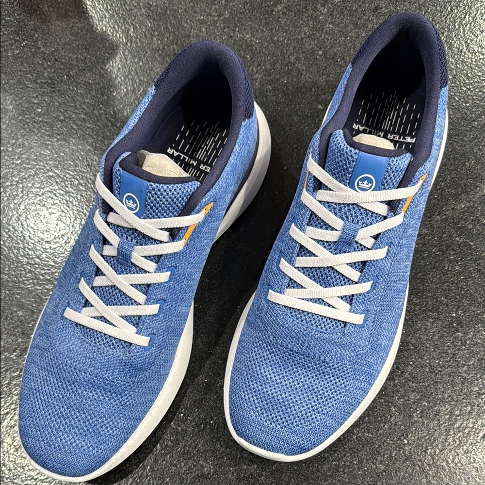 Peter Millar Men's Textured Blue Sneakers
